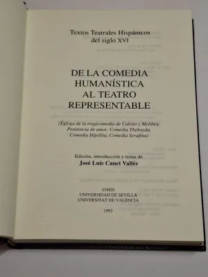 DE LA COMEDIA HUMANÍSTICA AL TEATRO REPRESENTABLE