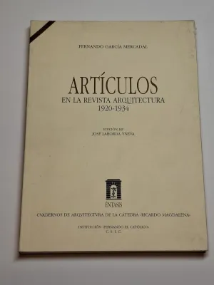 ARTÍCULOS EN LA REVISTA ARQUITECTURA 1920-1934