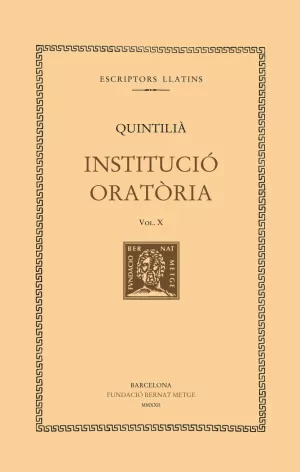 INSTITUCIÓ ORATÒRIA (VOL. X). LLIBRE XI