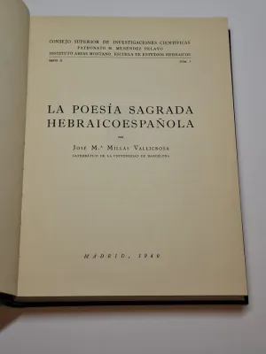 LA POESÍA SAGRADA HEBRAICOESPAÑOLA.