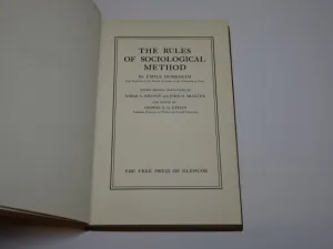 THE RULES OF SOCIOLOGICAL METHOD