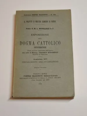 ESPOSIZIONE DEL DOGMA CATTOLICO. CONFERENZE. QUARESIMA 1877. PREPARAMENTO DELL'INCARNAZIONE