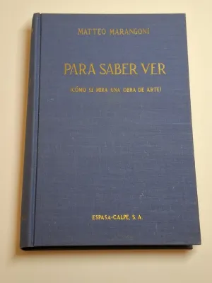 PARA SABER VER (CÓMO SE MIRA UNA OBRA DE ARTE)
