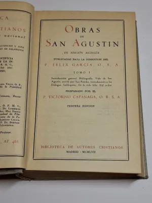OBRAS DE SAN AGUSTÍN. TOMO I