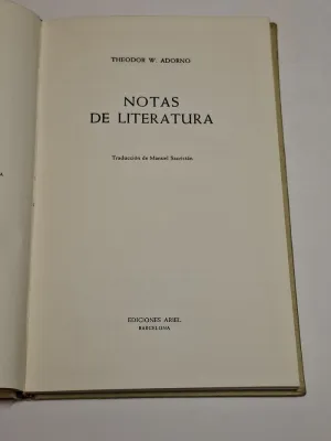 NOTAS DE LITERATURA