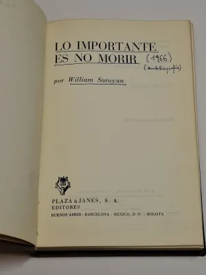 LO IMPORTANTE ES NO MORIR