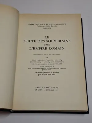 LE CULTE DES SOUVERAINS DANS L'EMPIRE ROMAIN