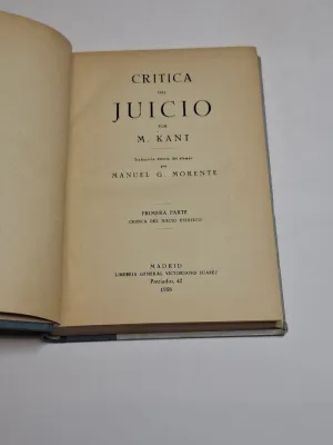 CRÍTICA DEL JUICIO. PRIMERA PARTE. CRÍTICA DEL JUICIO ESTÉTICO